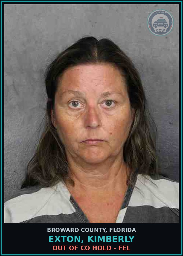 Booking mugshot of EXTON, KIMBERLY in Broward County