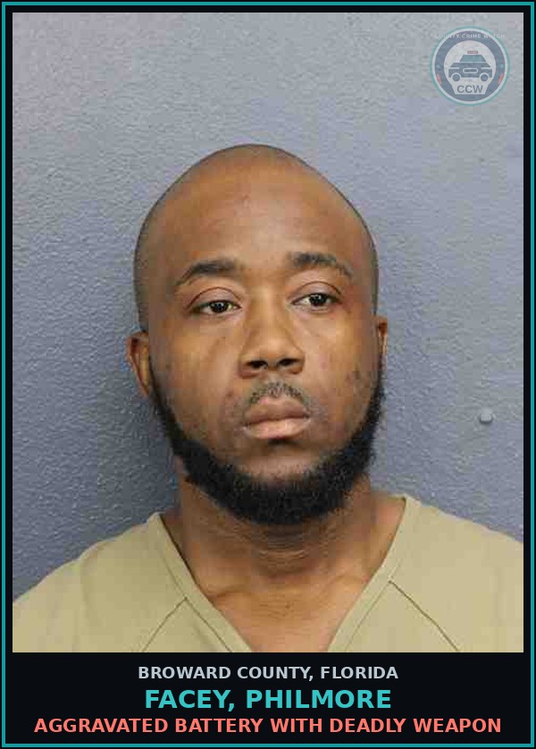 Booking mugshot of FACEY, PHILMORE in Broward County