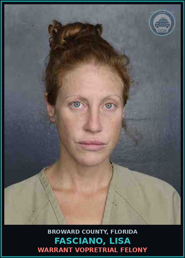 Booking mugshot of FASCIANO, LISA in Broward County
