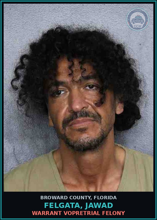 Booking mugshot of FELGATA, JAWAD in Broward County