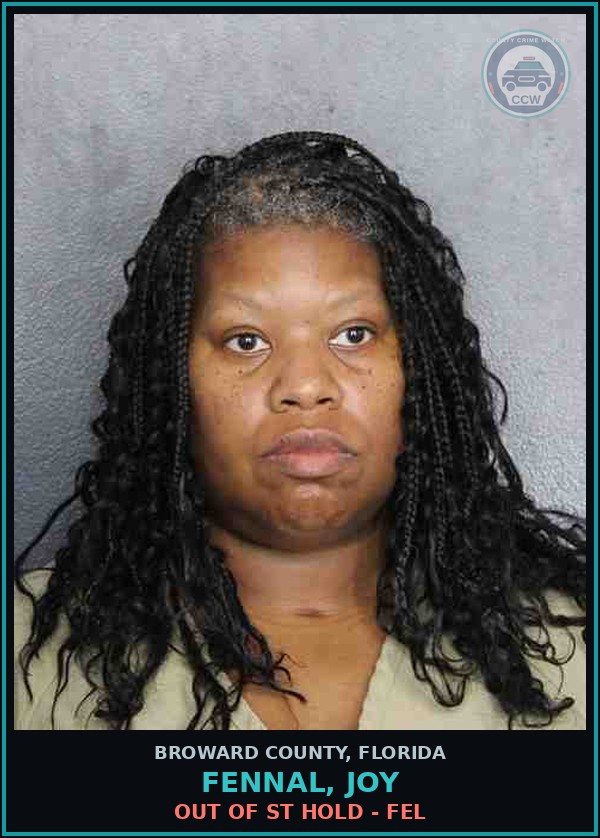 Booking mugshot of FENNAL, JOY in Broward County