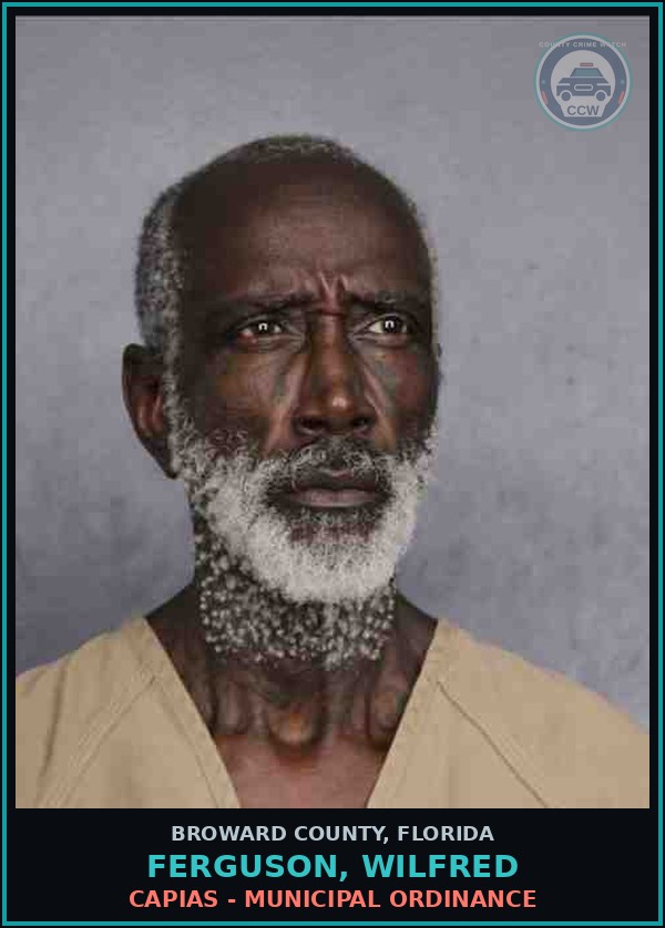 Booking mugshot of FERGUSON, WILFRED in Broward County