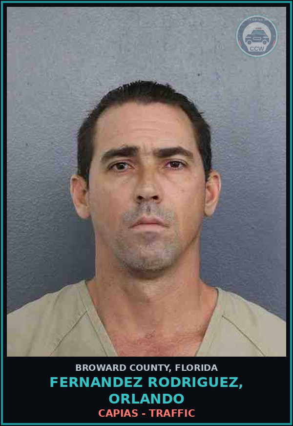 Booking mugshot of FERNANDEZ RODRIGUEZ, ORLANDO in Broward County