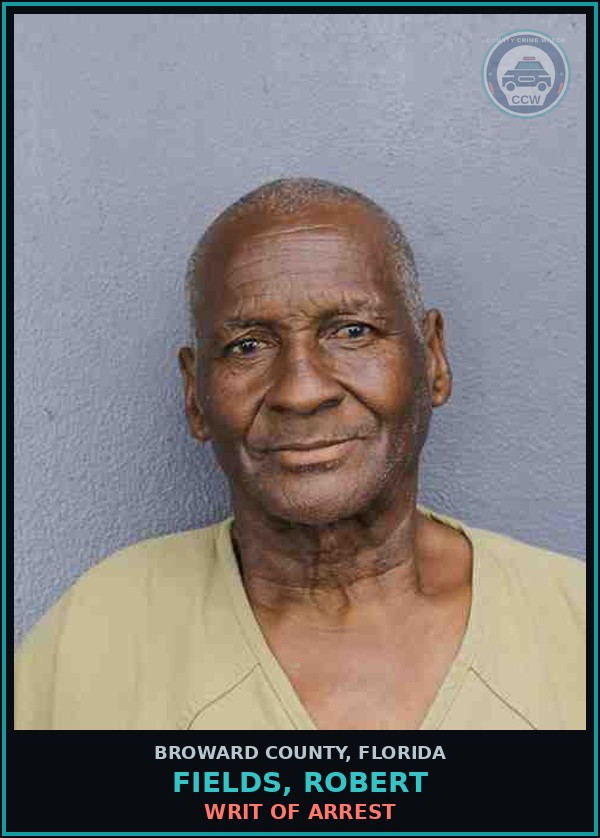 Booking mugshot of FIELDS, ROBERT in Broward County