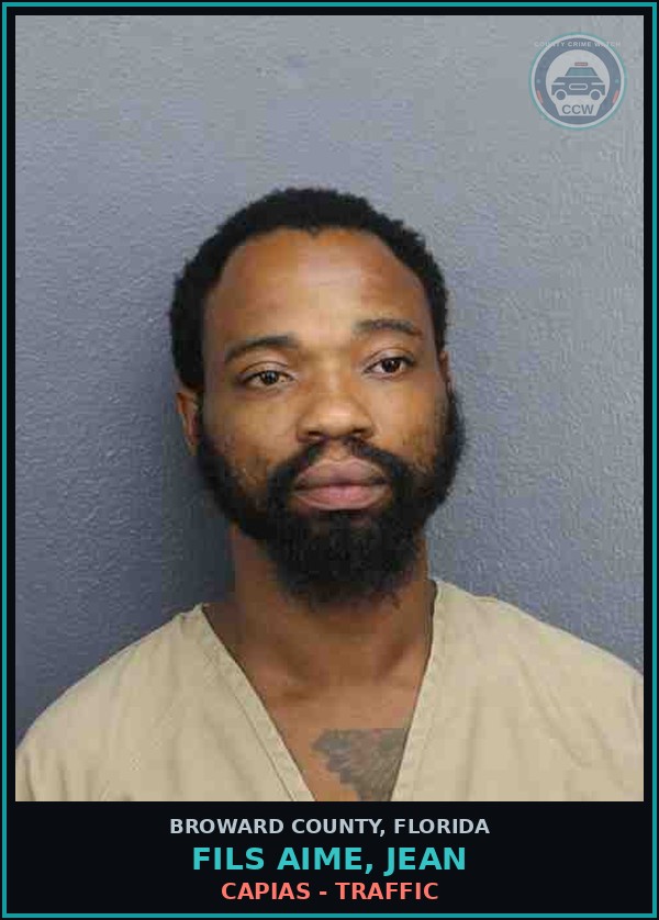 Booking mugshot of FILS AIME, JEAN in Broward County