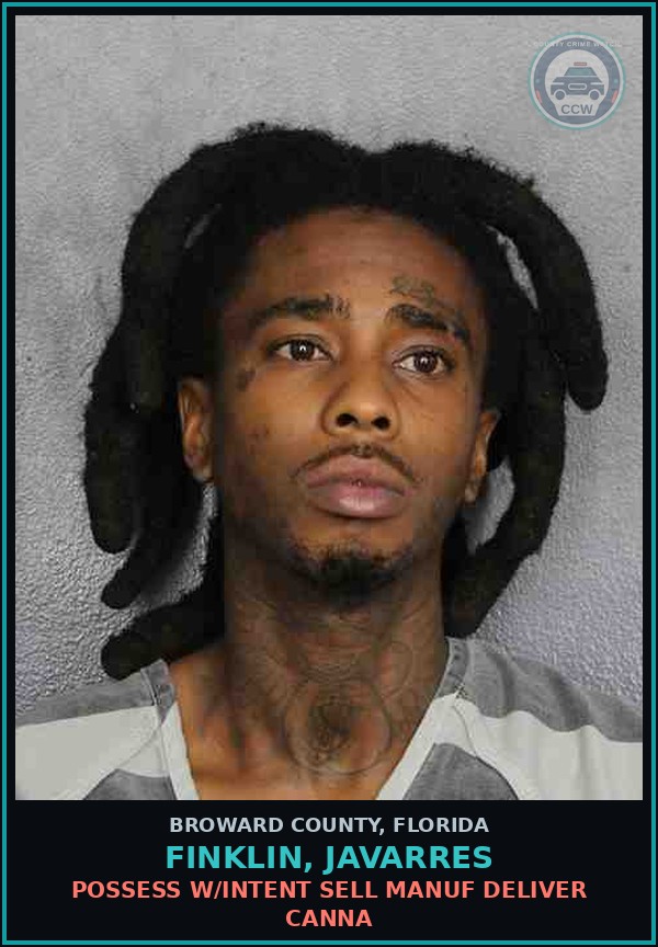Booking mugshot of FINKLIN, JAVARRES in Broward County