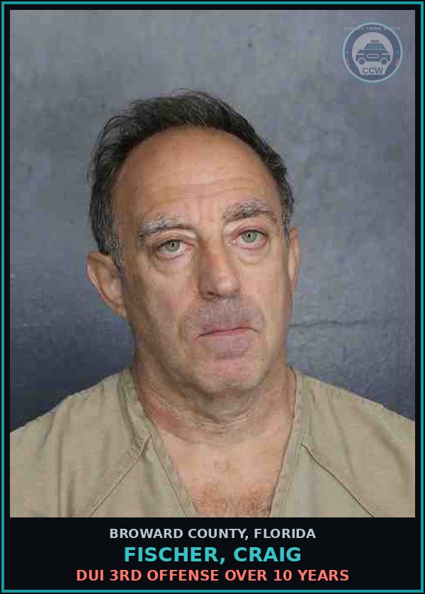 Booking mugshot of FISCHER, CRAIG in Broward County