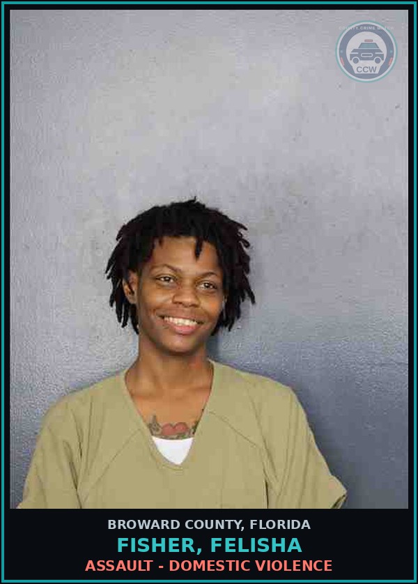 Booking mugshot of FISHER, FELISHA in Broward County