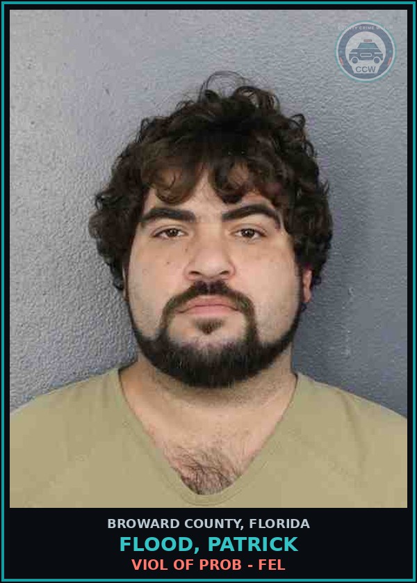 Booking mugshot of FLOOD, PATRICK in Broward County