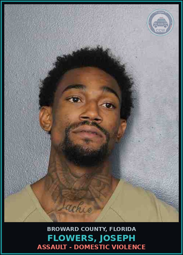 Booking mugshot of FLOWERS, JOSEPH in Broward County