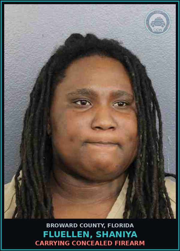 Booking mugshot of FLUELLEN, SHANIYA in Broward County