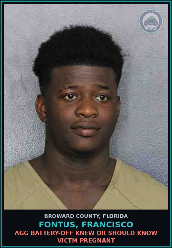 Booking mugshot of FONTUS, FRANCISCO in Broward County