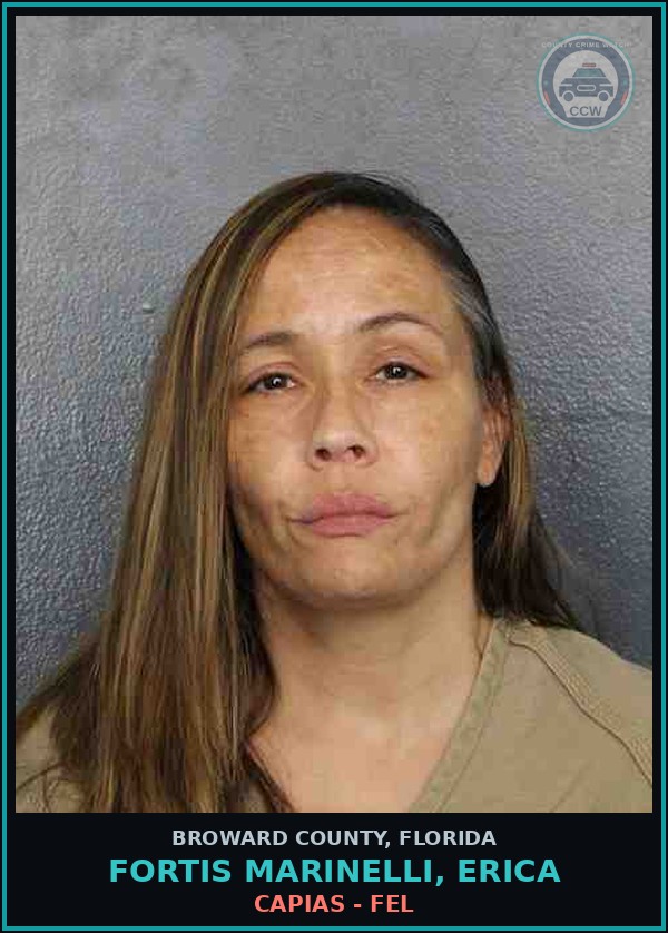 Booking mugshot of FORTIS MARINELLI, ERICA in Broward County