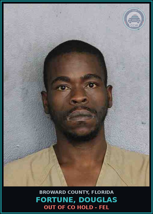 Booking mugshot of FORTUNE, DOUGLAS in Broward County