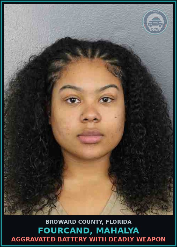 Booking mugshot of FOURCAND, MAHALYA in Broward County