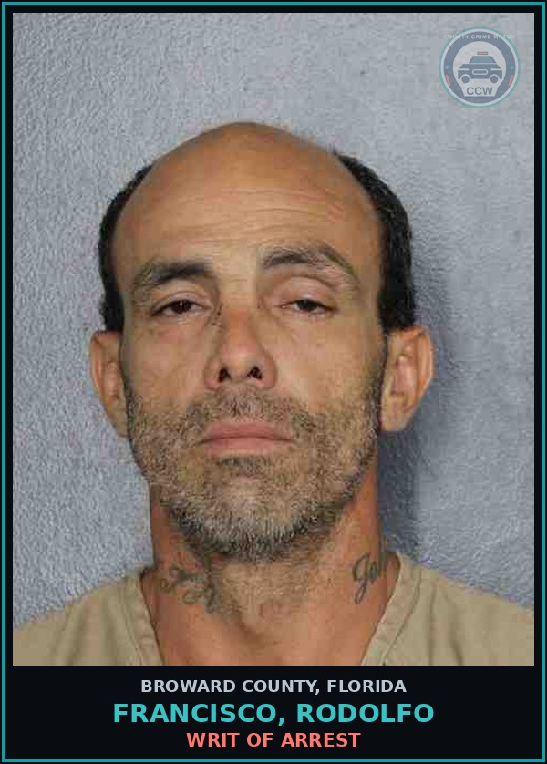 Booking mugshot of FRANCISCO, RODOLFO in Broward County