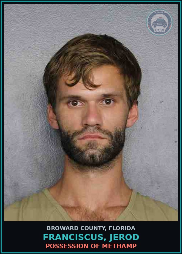 Booking mugshot of FRANCISCUS, JEROD in Broward County