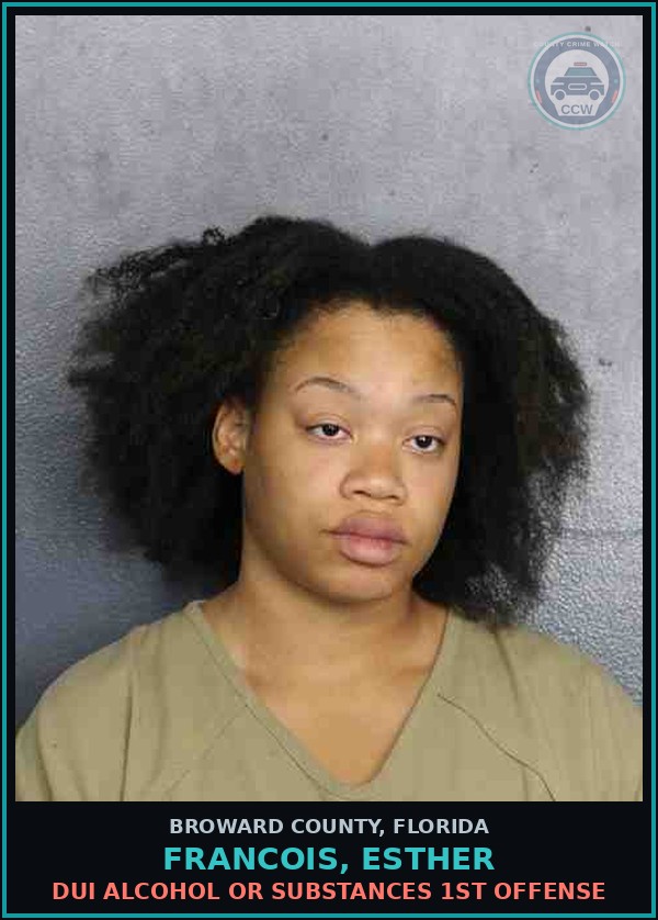 Booking mugshot of FRANCOIS, ESTHER in Broward County