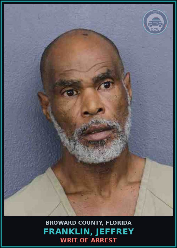 Booking mugshot of FRANKLIN, JEFFREY in Broward County