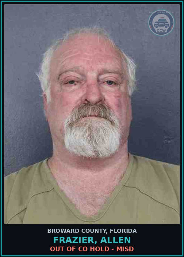 Booking mugshot of FRAZIER, ALLEN in Broward County