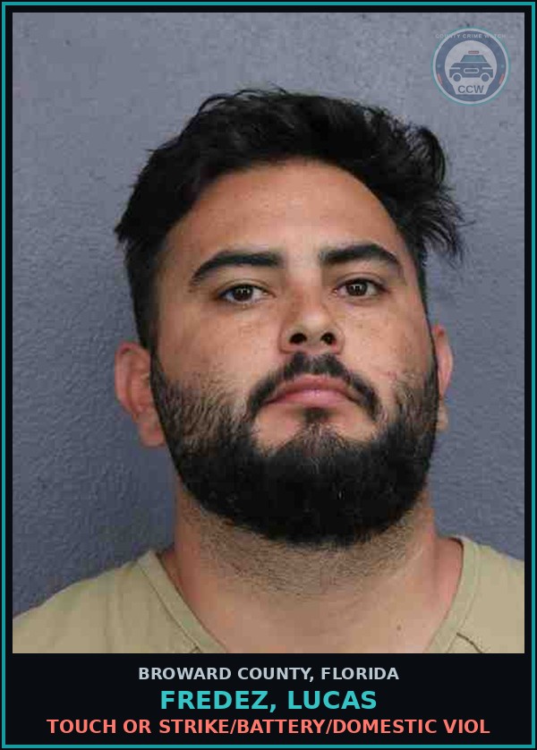 Booking mugshot of FREDEZ, LUCAS in Broward County