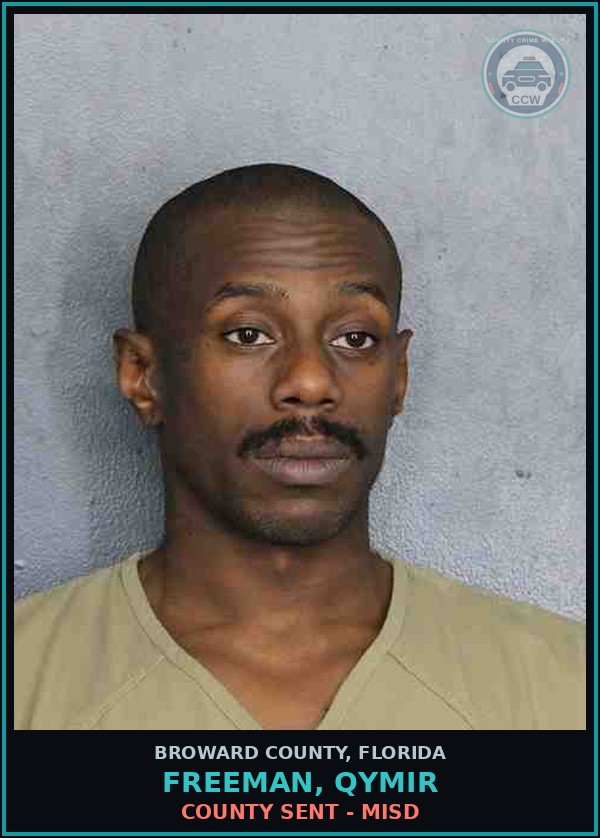 Booking mugshot of FREEMAN, QYMIR in Broward County