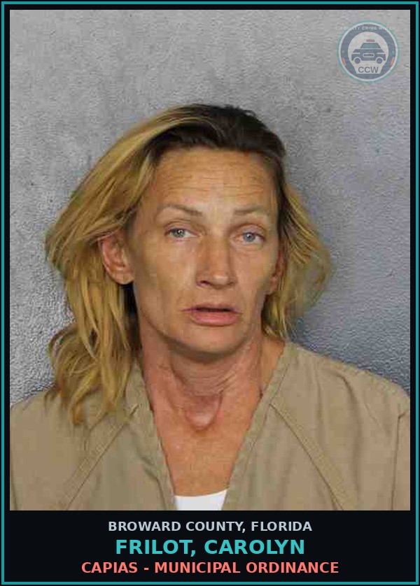 Booking mugshot of FRILOT, CAROLYN in Broward County