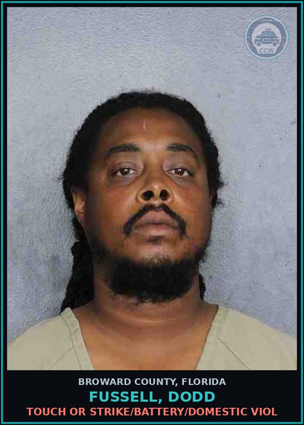 Booking mugshot of FUSSELL, DODD in Broward County
