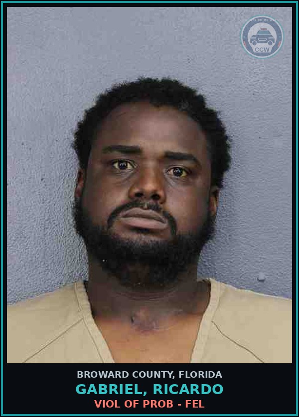 Booking mugshot of GABRIEL, RICARDO in Broward County