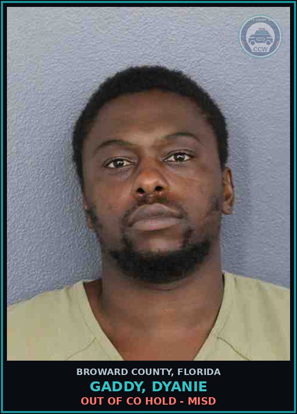 Booking mugshot of GADDY, DYANIE in Broward County
