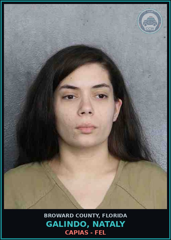 Booking mugshot of GALINDO, NATALY in Broward County