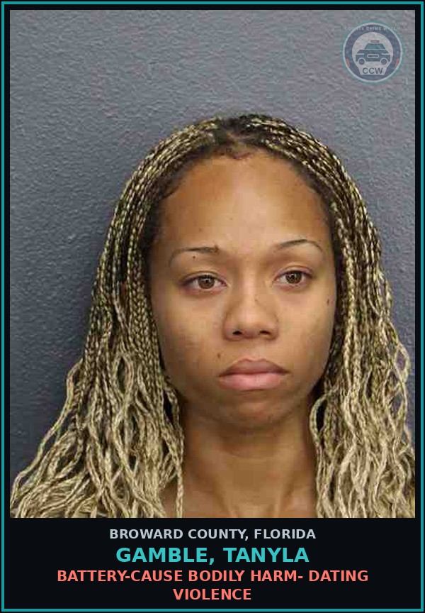Booking mugshot of GAMBLE, TANYLA in Broward County