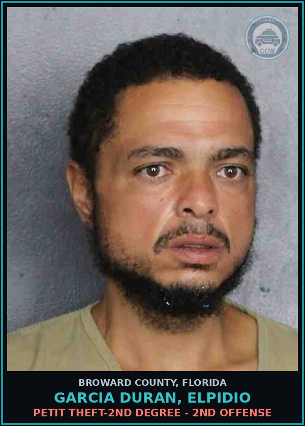 Booking mugshot of GARCIA DURAN, ELPIDIO in Broward County