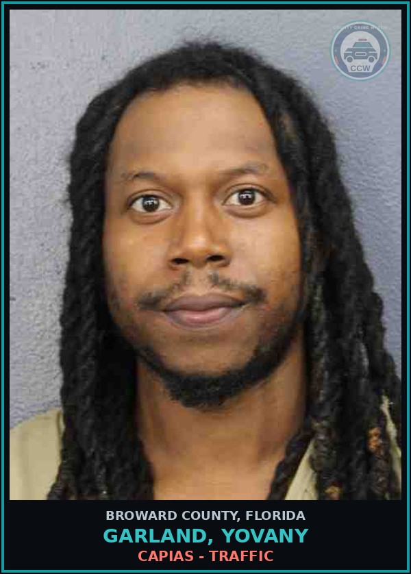 Booking mugshot of GARLAND, YOVANY in Broward County