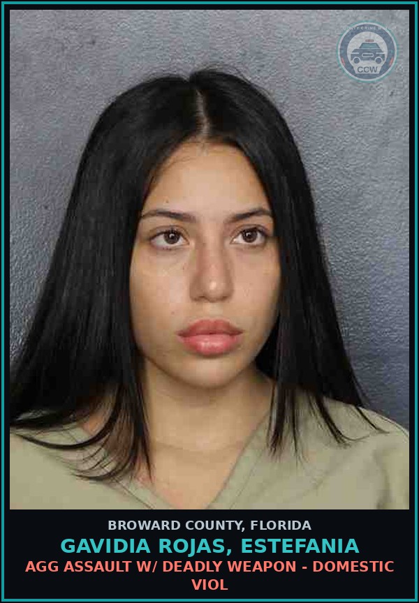 Booking mugshot of GAVIDIA ROJAS, ESTEFANIA in Broward County