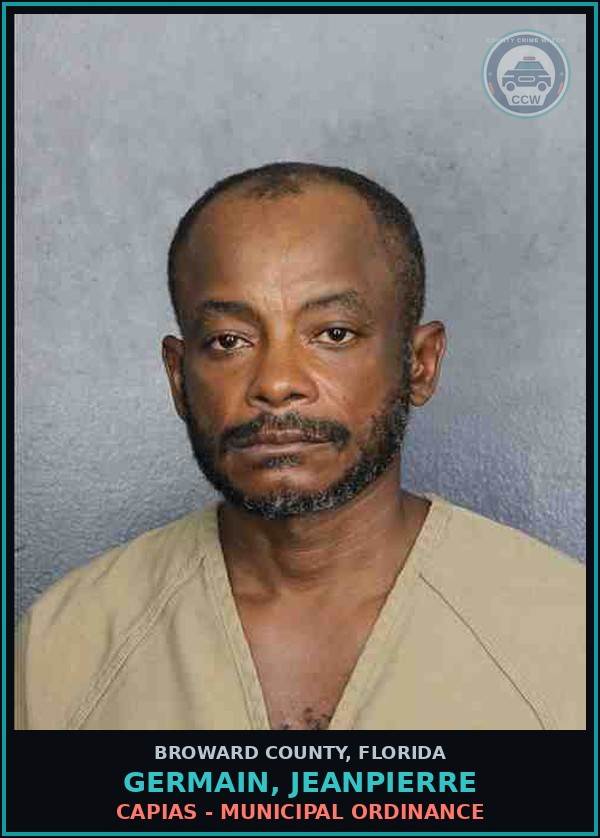 Booking mugshot of GERMAIN, JEANPIERRE in Broward County