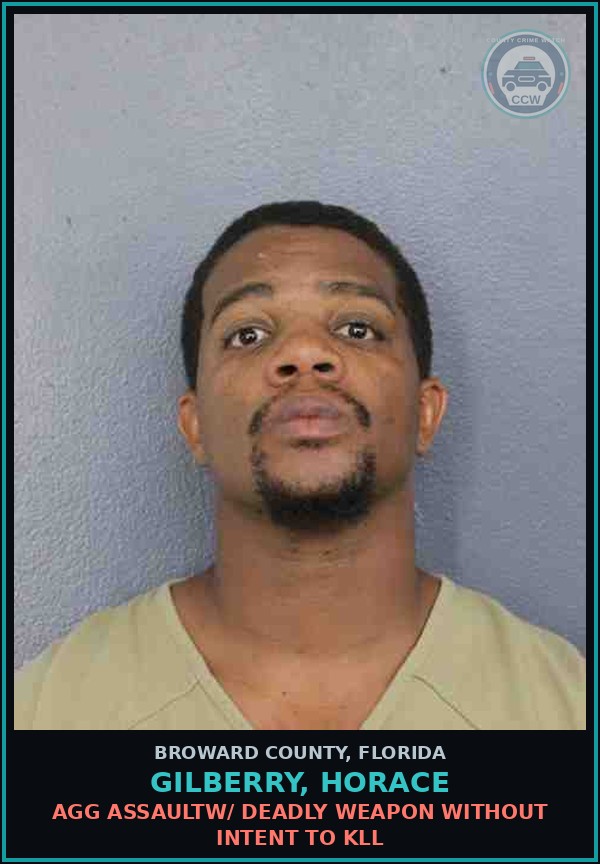 Booking mugshot of GILBERRY, HORACE in Broward County
