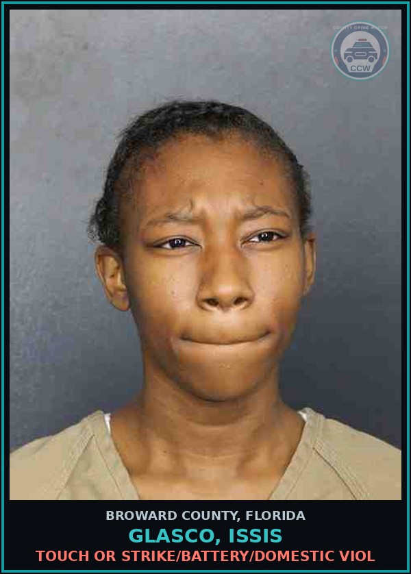 Booking mugshot of GLASCO, ISSIS in Broward County