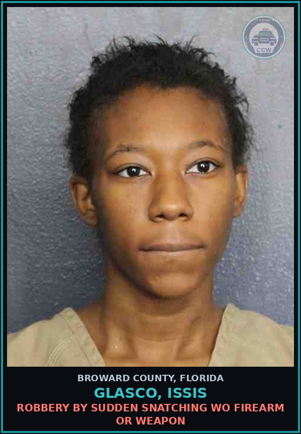 Booking mugshot of GLASCO, ISSIS in Broward County