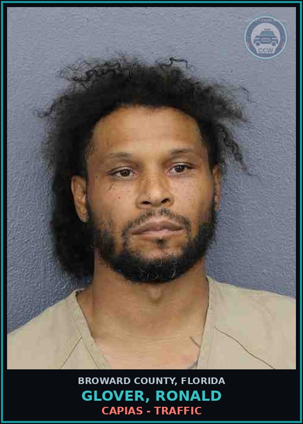 Booking mugshot of GLOVER, RONALD in Broward County
