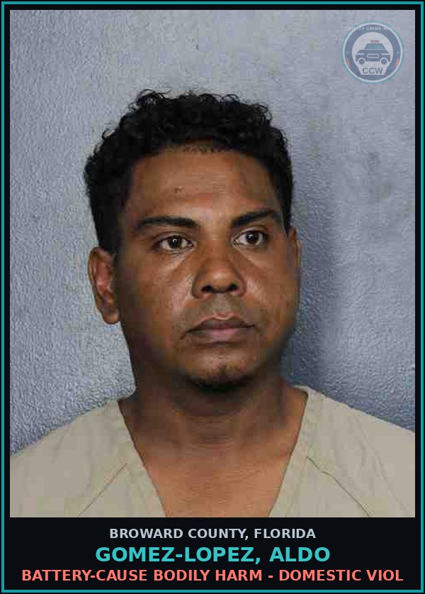 Booking mugshot of GOMEZ-LOPEZ, ALDO in Broward County
