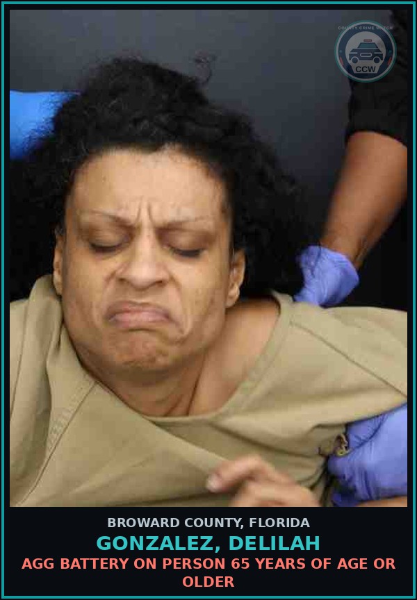 Booking mugshot of GONZALEZ, DELILAH in Broward County