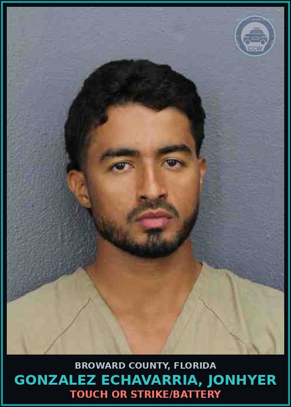 Booking mugshot of GONZALEZ ECHAVARRIA, JONHYER in Broward County