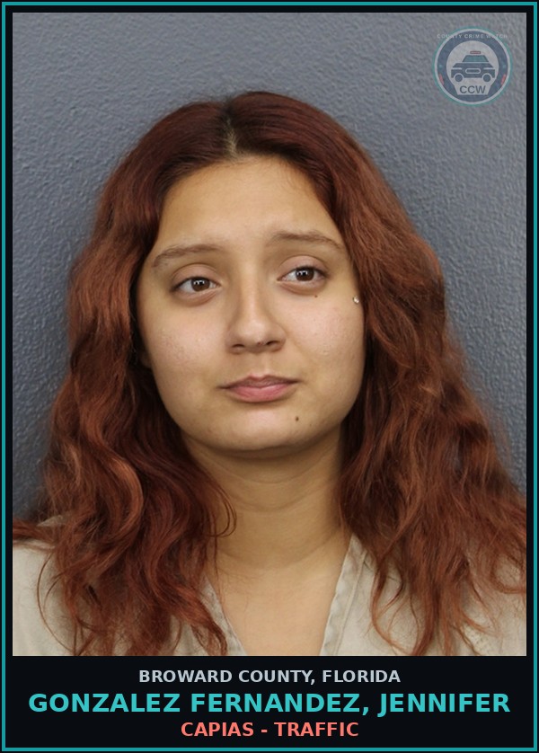 Booking mugshot of GONZALEZ FERNANDEZ, JENNIFER in Broward County