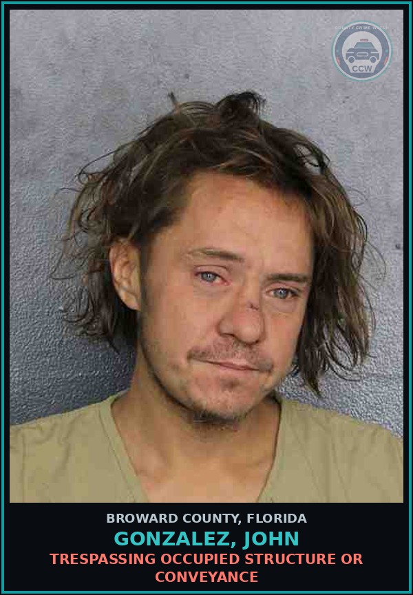 Booking mugshot of GONZALEZ, JOHN in Broward County