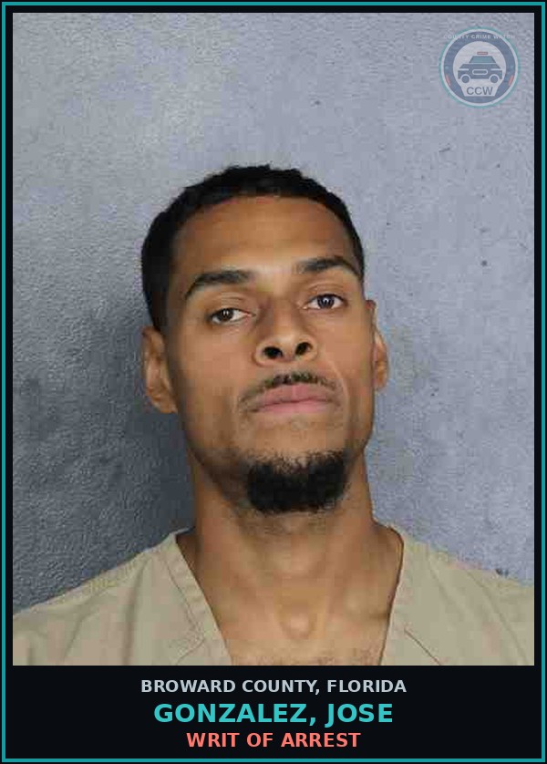 Booking mugshot of GONZALEZ, JOSE in Broward County