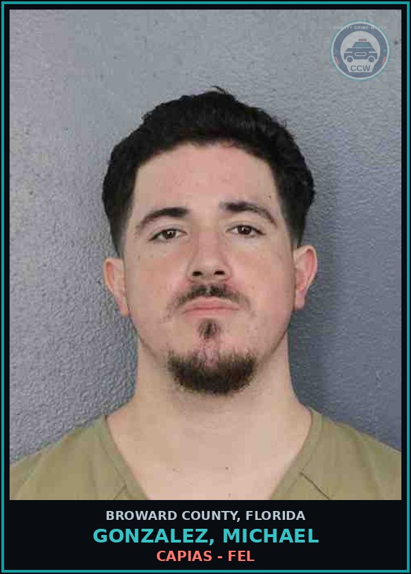 Booking mugshot of GONZALEZ, MICHAEL in Broward County