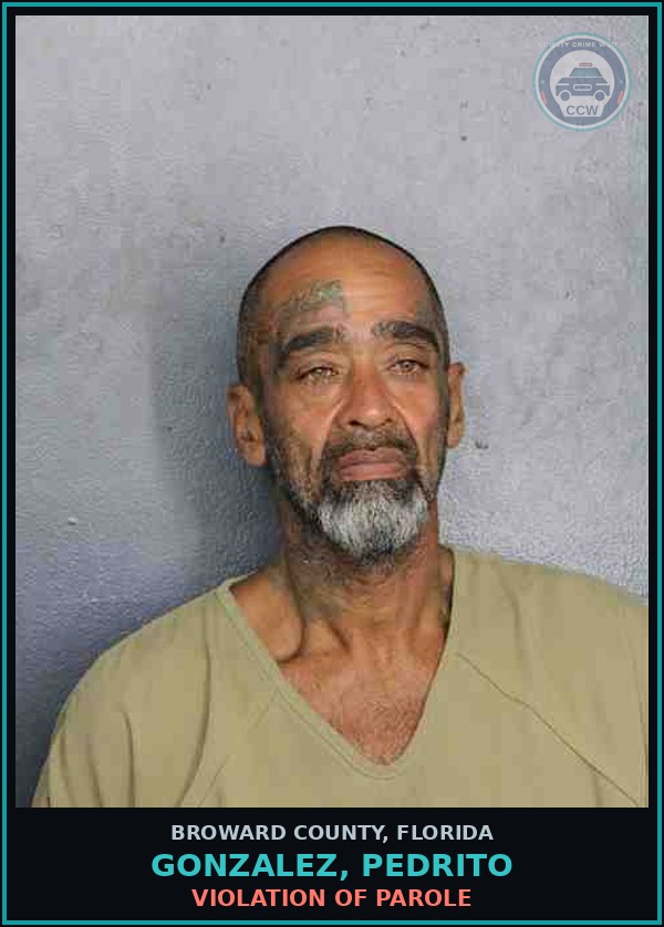Booking mugshot of GONZALEZ, PEDRITO in Broward County