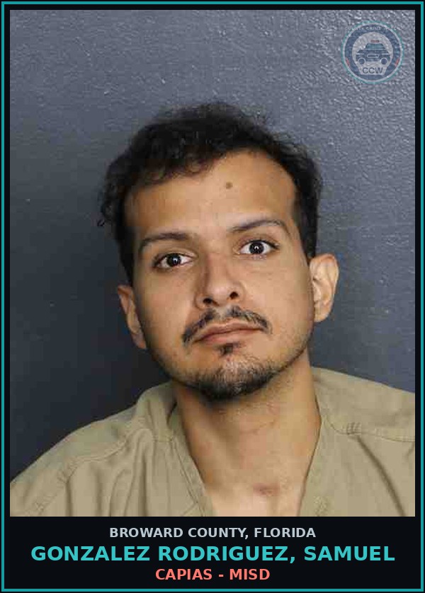 Booking mugshot of GONZALEZ RODRIGUEZ, SAMUEL in Broward County
