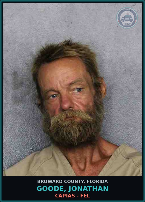 Booking mugshot of GOODE, JONATHAN in Broward County